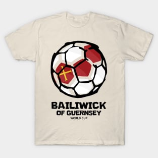 Bailiwick of Guernsey Football Country Flag T-Shirt